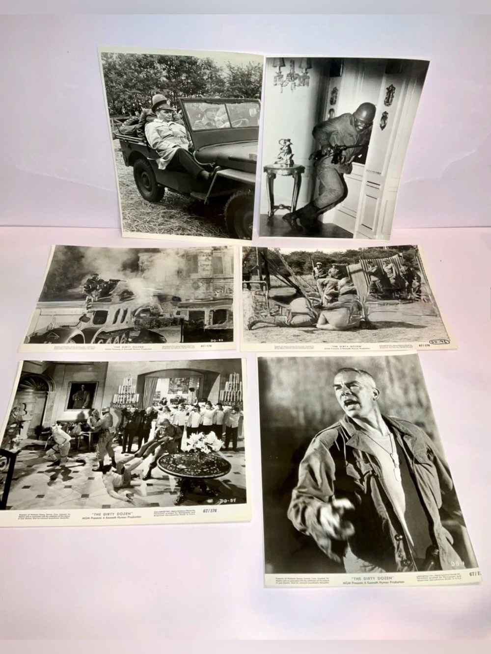 The Dirty Dozen 1967 Original B&W Movie Still Photo Lot of 6 MGM 67/176